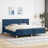  Okvir kreveta s madracem Plava 200 x 200 cm tkanina | shoptok.hr