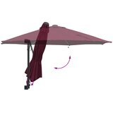  Vrtni suncobran Bordeaux Crvena 248 x 248 x 148 cm | Eponuda.ba