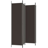 Sobna pregrada s 4 panela smeđa 200 x 200 cm od tkanine | Eponuda.ba