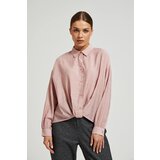 Moodo Women's shirt with asymmetrical hem - pink | shoptok.hr