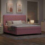 Box spring krevet s madracem Ružičasta 180 x 200 cm Baršun | shoptok.hr