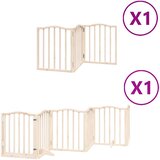 vidaXL Ograda za pse z vrati zložljiva 9 panelov 450 cm topolovina, (5000157496) | Shoptok.si