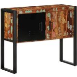 vidaXL Konzolna omarica večbarvna 90x35x75 cm trden predelan les | Shoptok.si