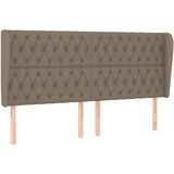 Uzglavlje s ušima smeđesivo 203x23x118/128 cm od tkanine | shoptok.hr