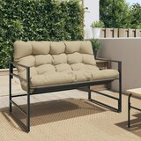  The Living Store Vrtna klop z blazino taupe 113 cm jeklo - Vrtna Klop, (21463865) Cene