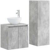  Set namještaja za kupaonicu 2 kom. Betonska siva 33 x 34,5 x 100 cm | Shoptok.si