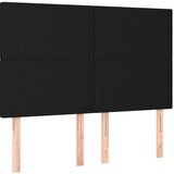  Posteljni okvir z vzglavjem črn 140x190 cm blago, (20795162) | Shoptok.si