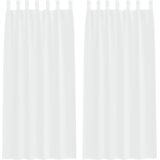 vidaXL Zavjese sa zavjesama 2 pcs Bijela 140 x 260 cm Poliester | shoptok.hr