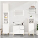  Kopalniška omarica bela 30x30x190 cm inženirski les | Shoptok.si