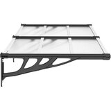 Nadstrešnica za vrata crna i prozirna 152,5x90 cm polikarbonat | shoptok.hr