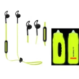 bluetooth slušalke črno zelene + darilo bidon plantronics