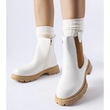 Gemre White ankle boots on beige sole Giacinta | Eponuda.ba