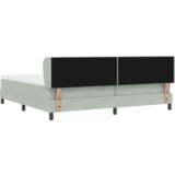 vidaXL Box Spring Krevet s Madracem Svjetlosiva 200x200 cm Baršun Cijene