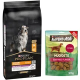 Pro Plan PURINA suha pasja hrana 14 kg + Adventuros Nuggets priboljški 300 g gratis! - Medium & Large Adult 7+ Age Defence