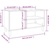 Ormarić za ploče crni 84,5 x 38 x 48 cm od konstruiranog drva | shoptok.hr