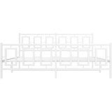  Metalni okvir kreveta uzglavlje i podnožje bijeli 183x213 cm | shoptok.hr