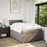  Krevet s oprugama i madracem smeđesivi 120 x 200 cm od tkanine | shoptok.hr