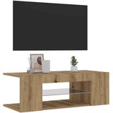 vidaXL TV ormarić s LED svjetlima Artisan hrast 90x39x30 cm | shoptok.hr