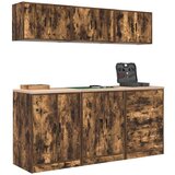  Garažne omare 6 kosa dimljeni hrast inženirski les, (22047597) | Shoptok.si