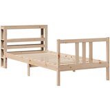 vidaXL Okvir kreveta s uzglavljem 90 x 190 cm od borovine | shoptok.hr