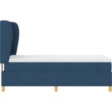 Box Spring Krevet s Madracem Plavi 100x200 cm Tkanina | shoptok.hr