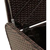 vidaXL Klop z blazino rjava 115x51x52 cm poli ratan | Shoptok.si