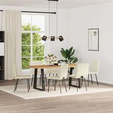  Blagovaonske stolice 6 kom krem baršunaste | shoptok.hr
