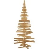vidaXL Božična drevesa z stojalom Rjava 210 cm Trdna borovina | Shoptok.si