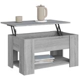  Stolić za kavu siva boja hrasta 79x49x41 cm konstruirano drvo | Shoptok.si