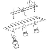 Eglo sarria spot/3, led, gu10, 3x5w, 3x400lm, hrom/crna 5QX4KJ3 | Eponuda.com