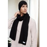 Dewberry 35261 Mens Scarf Beret Set-BLACK | shoptok.hr