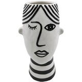 Mauro Ferretti Črno-bela porcelanasta vaza Mauro Ferretti Face Cene