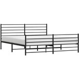  Metalni okvir kreveta uzglavlje i podnožje crni 183x213 cm | Eponuda.ba