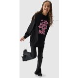4f Girls' sweatshirt without fastening and hooded - black Cijene