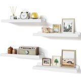 Love-KANKEI set 4 belih lesenih lebdečih polic odprta embalaža | Shoptok.si