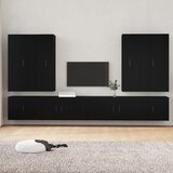  8-dijelni set TV ormarića crni od konstruiranog drva | shoptok.hr