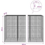  Gabion s 5 mm žicom i mrežom 5x5 cm 900x50x200 cm | shoptok.hr
