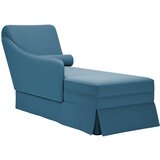 vidaXL Počivalnik z vzglavnikom in desnim naslonom za roke moder, (21824948) | Shoptok.si