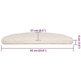  Prostirke za stepenice 30 kom 65x21x4 cm Bijele poluokrugle velike - Bijela 65 x 21 x 4 cm 30 Bijela | shoptok.hr