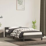 The Living Store Posteljni okvir z vzglavjem temno siv 90x200 cm žamet - Posteljni Okvir Z Vzglavjem, (21493046) | Shoptok.si