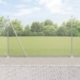 vidaXL varjena žična ograja s 13 flanged posts 1,5x50 m pocinkano jeklo | Shoptok.si