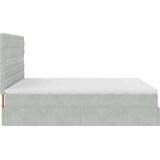  Okvir kreveta s madracima svijetlosivi 200x200cm baršunasti | shoptok.hr