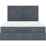  Otomanski krevet s madracima tamnosivi 140x200 cm baršunasti | shoptok.hr