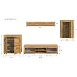 MID.YOU Dnevni Regal Jam, Barva Hrasta, 4-Delni | Shoptok.si