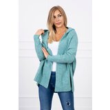 Kesi Hooded sweater with batwing sleeve light green | shoptok.hr