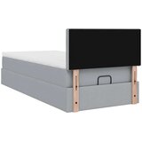 vidaXL otomanski okvir kreveta s madraca svijetlosivi 80x200cm tkanine | shoptok.hr
