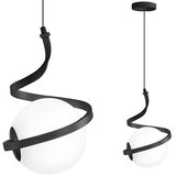 Toolight Crni Luster s Staklenom Sferom i Spiralnim Dizajnom APP1732-1CP | shoptok.hr