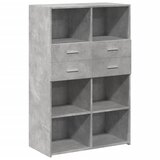 Maison Chic Visoka omara - Komoda - Predalnik betonsko siva 80x42,5x124 cm inženirski les, (21721757) Cene