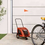 Prikolica za bicikl za ljubimce narančasto-siva tkanina/željezo | shoptok.hr