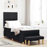  Krevet s opruga kutije s jastukom Crna 200 x 80 cm tkanina | shoptok.hr